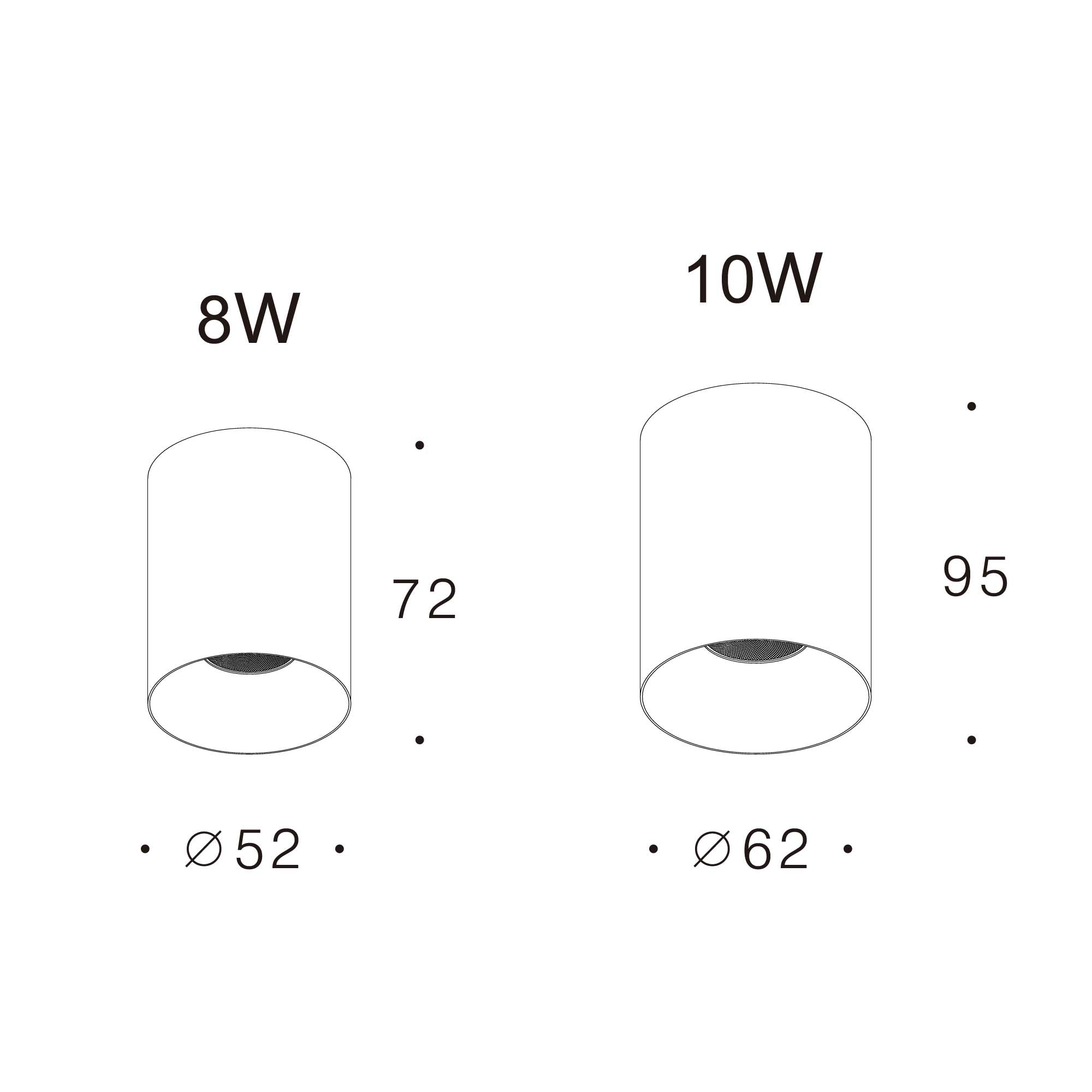 Arco LED přisazené kovové svítidlo Ra>90 antiglare (záloha)