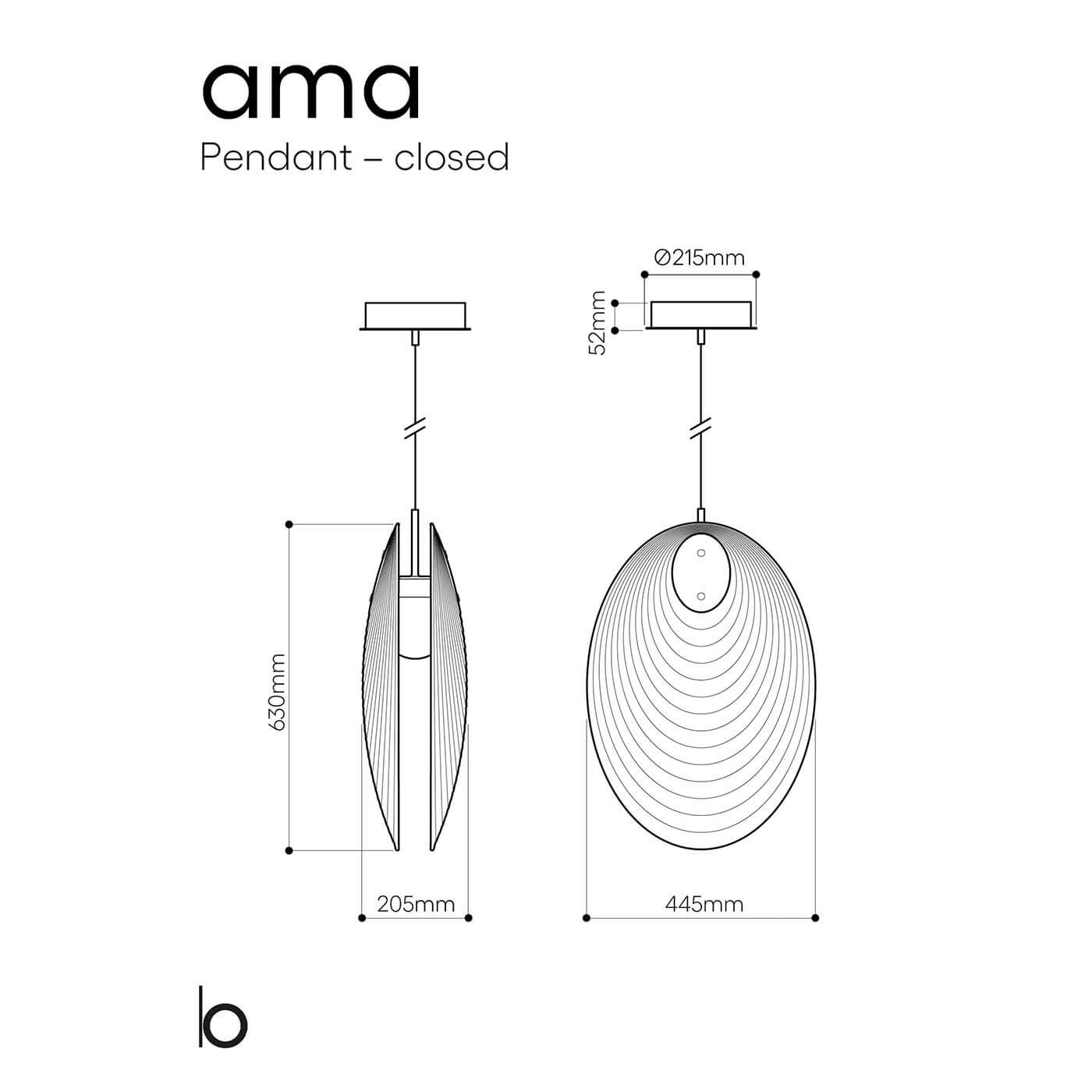Bomma Ama LED skleněné závěsné svítidlo