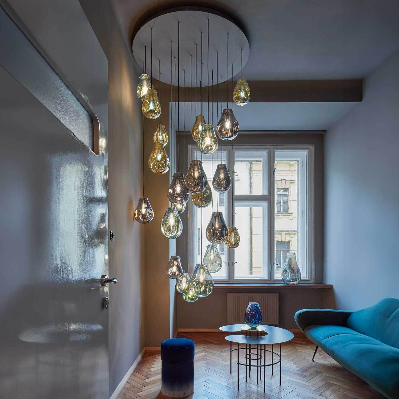 Bomma Soap E27 skleněné závěsné svítidlo malé