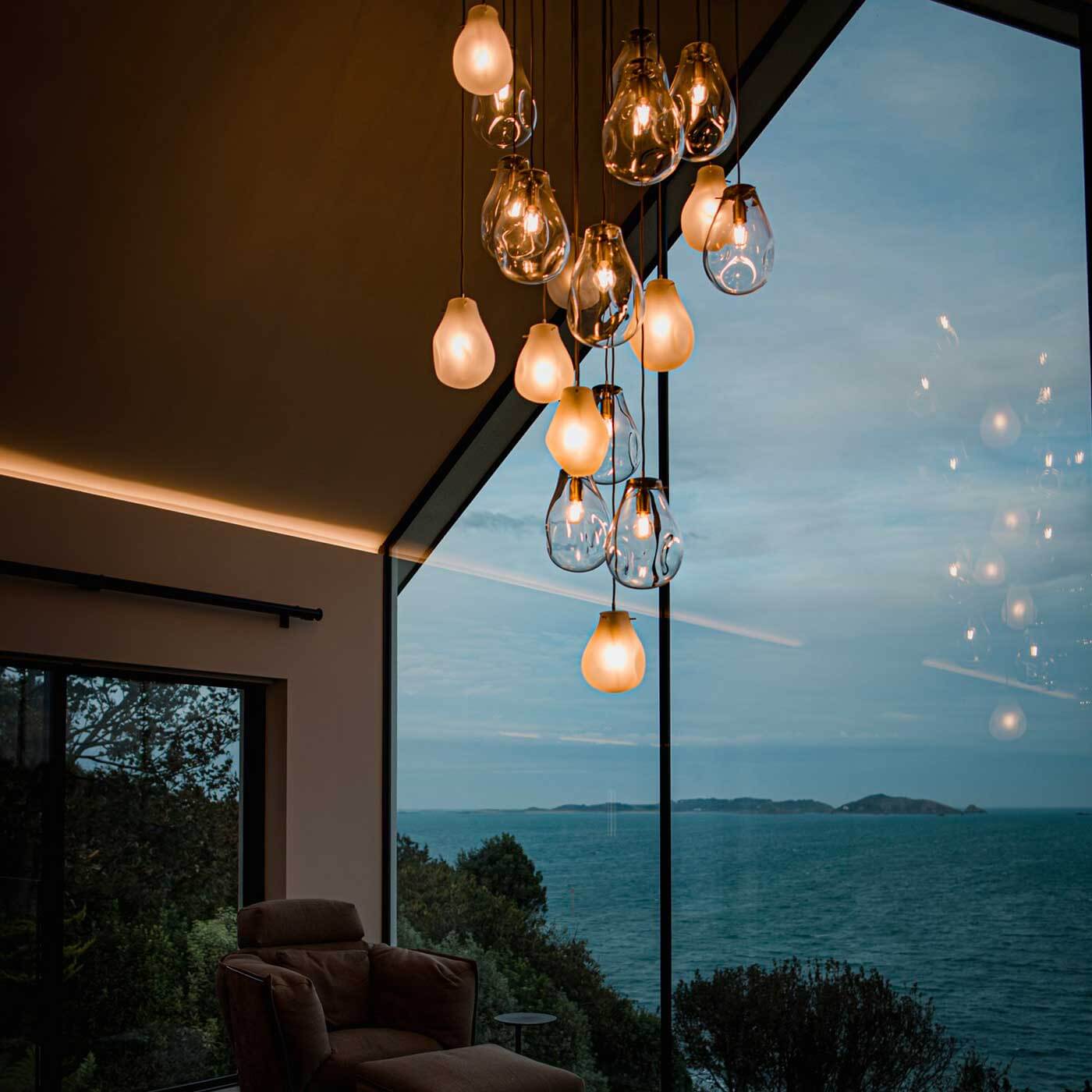 Bomma Soap E27 skleněné závěsné svítidlo malé