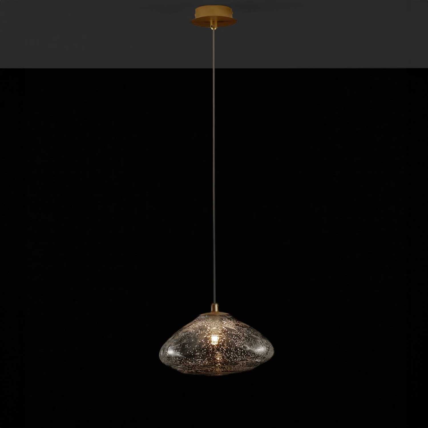 Nova Luce King G9 skleněné závěsné svítidlo zlaté
