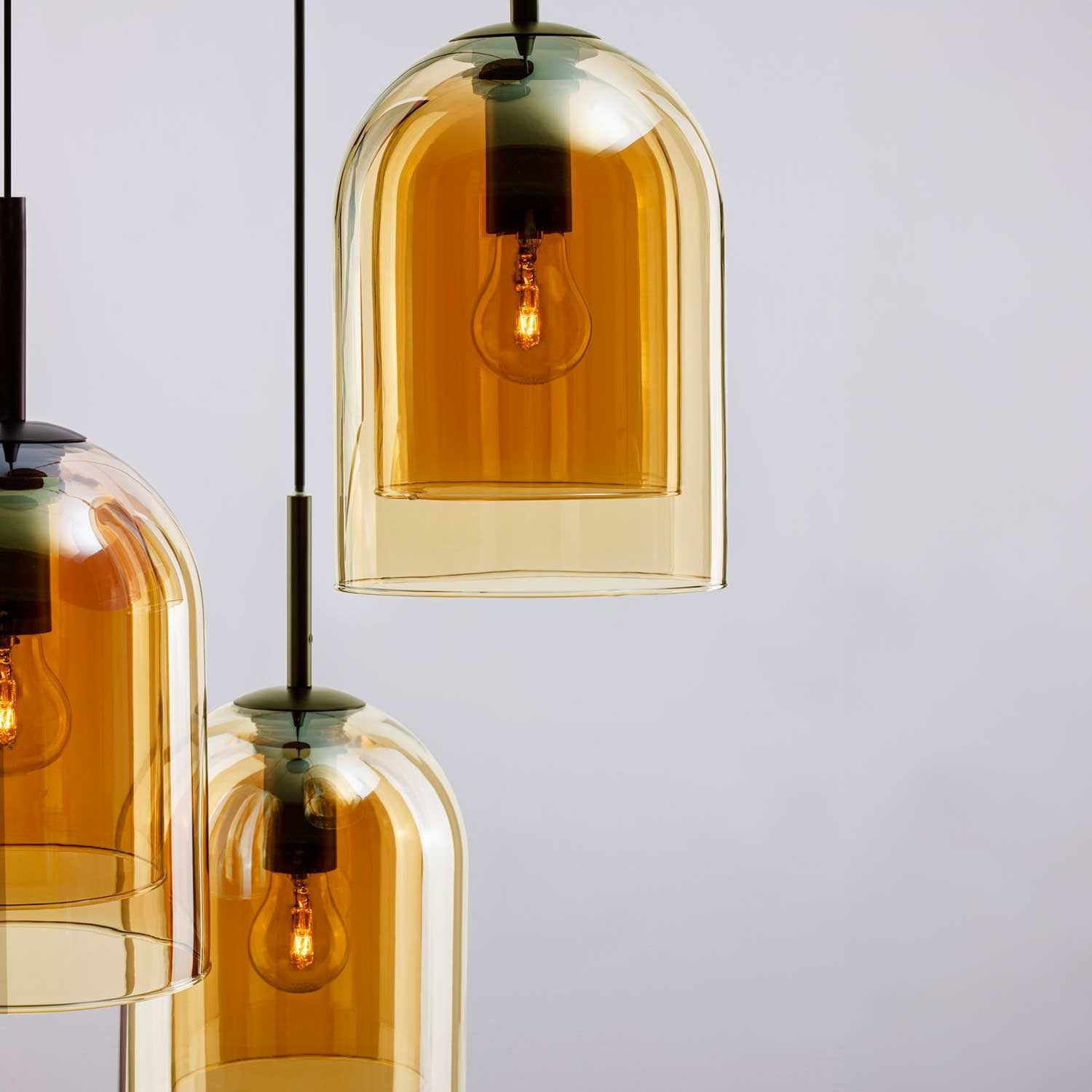 Nova Luce Velor trio E27 skleněné závěsné svítidlo