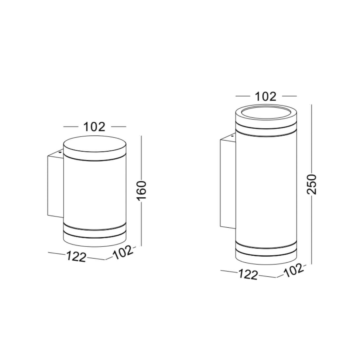 Luca round LED nástěnné svítidlo IP65 Ra>90