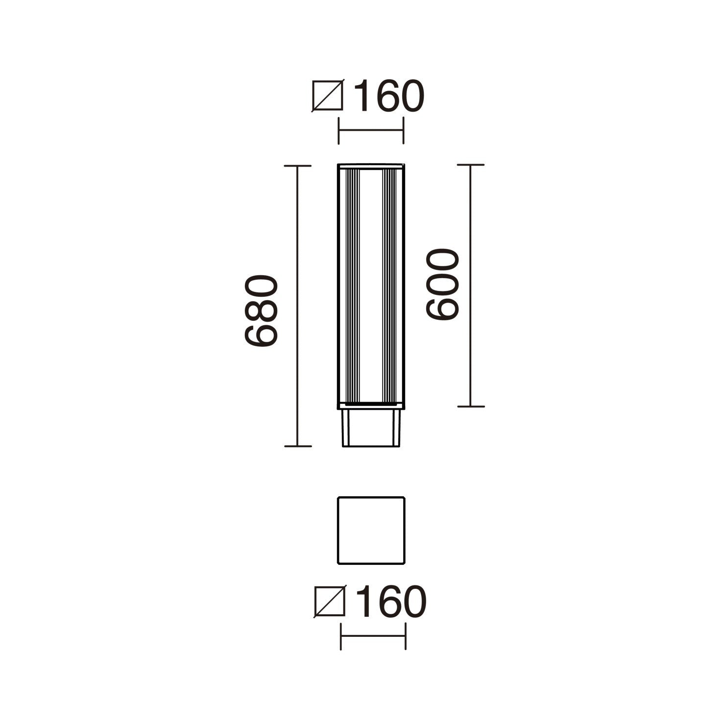 Cristher Aura LED sloupkové svítidlo corten