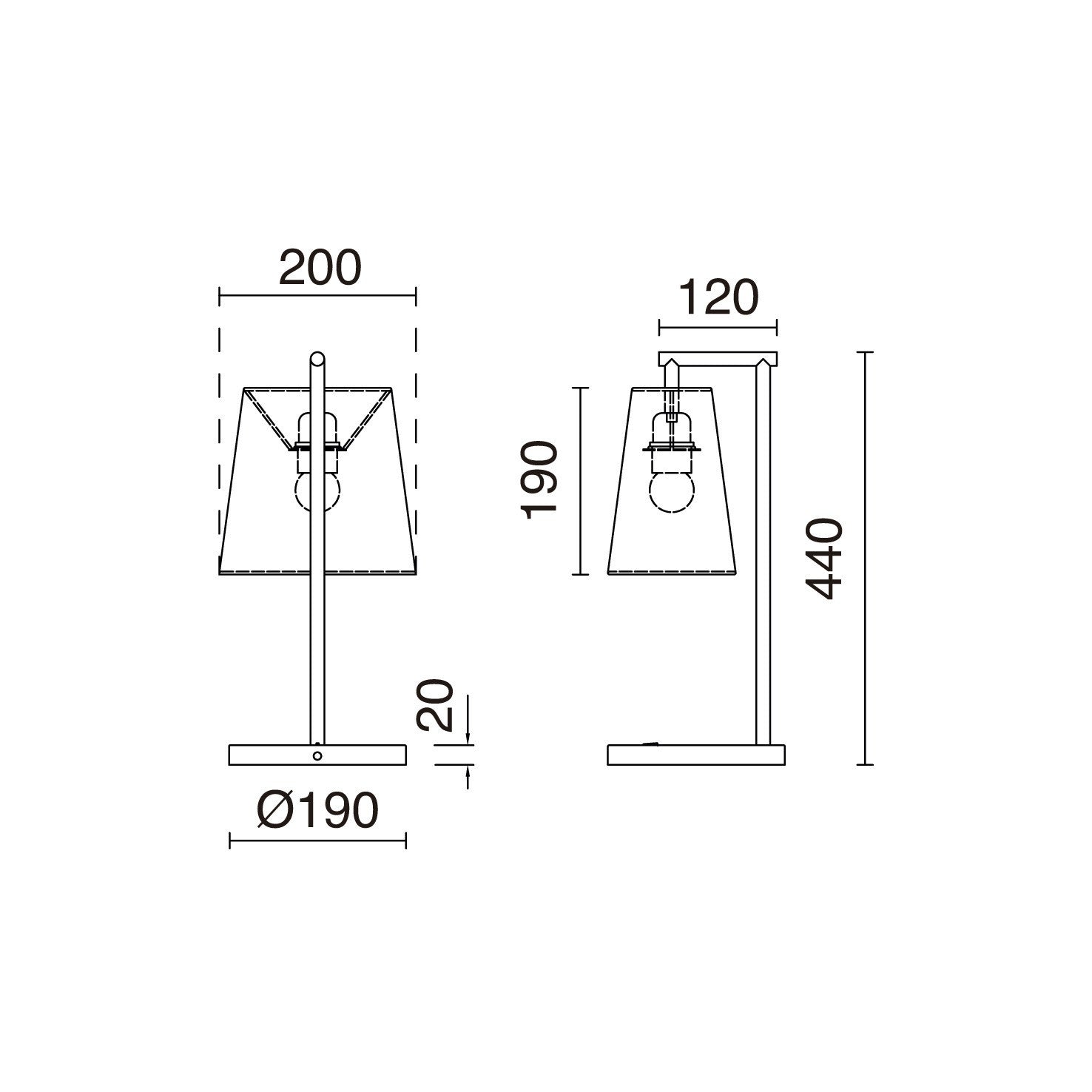 Exo Nemo T E27 stolní svítidlo bílé