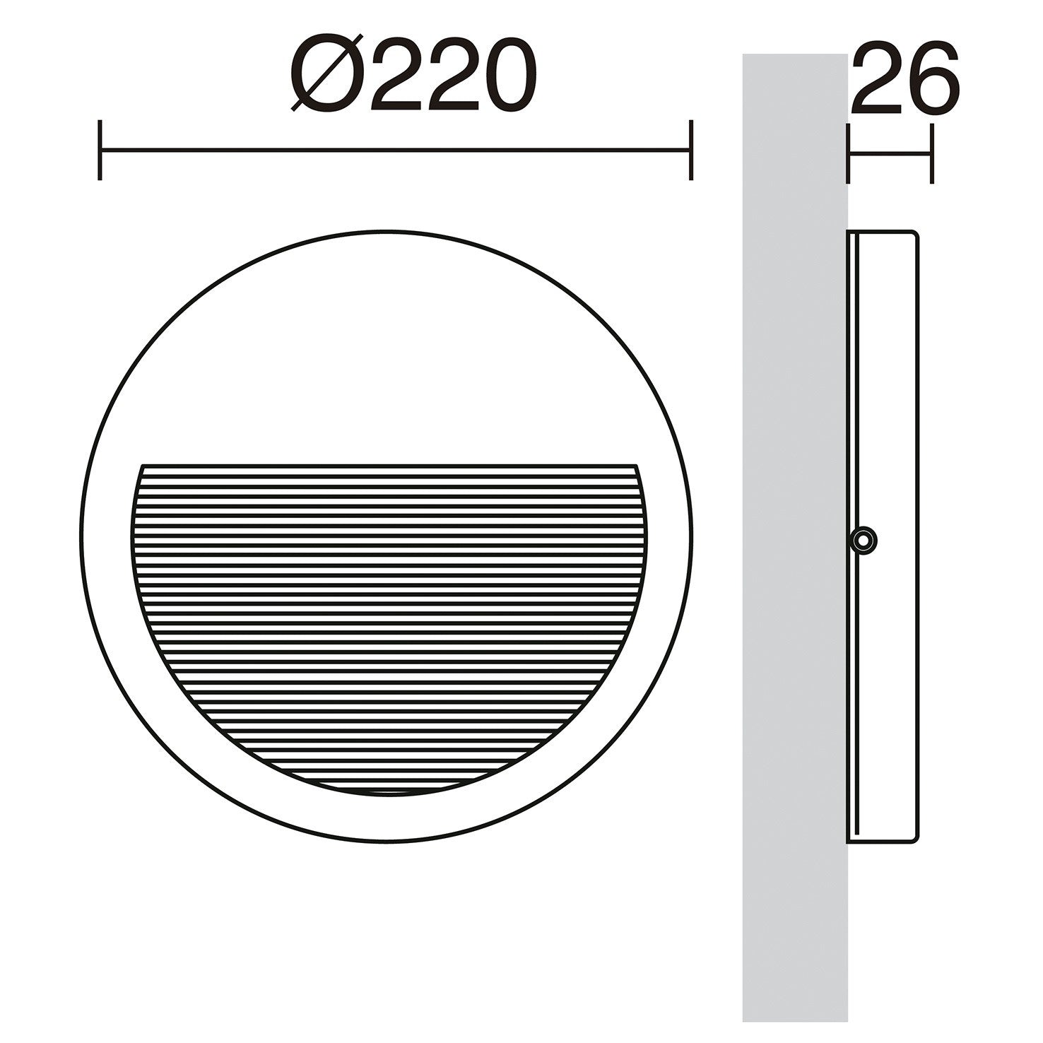 Cristher Slim Bracket 580D LED přisazené svítidlo šedé