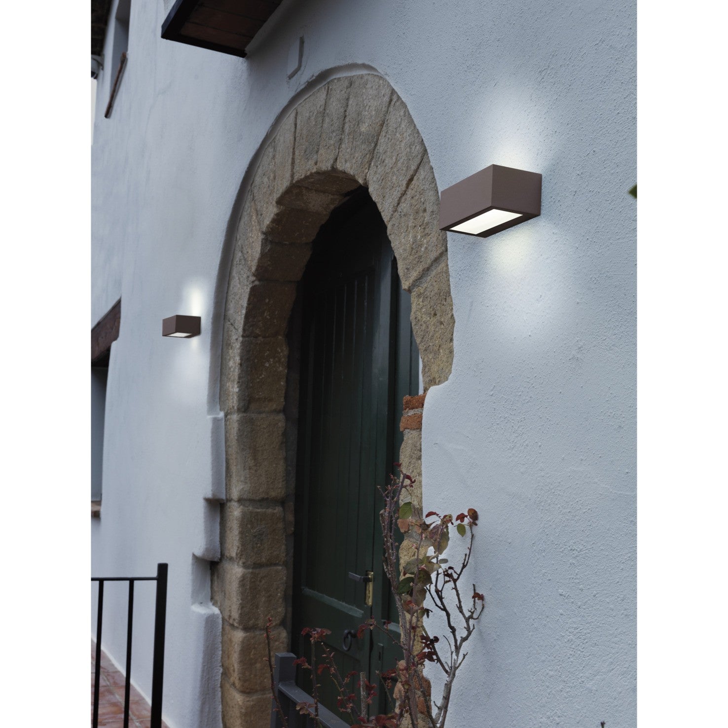 Dopo Isora up/down rectangle LED přisazené svítidlo šedé