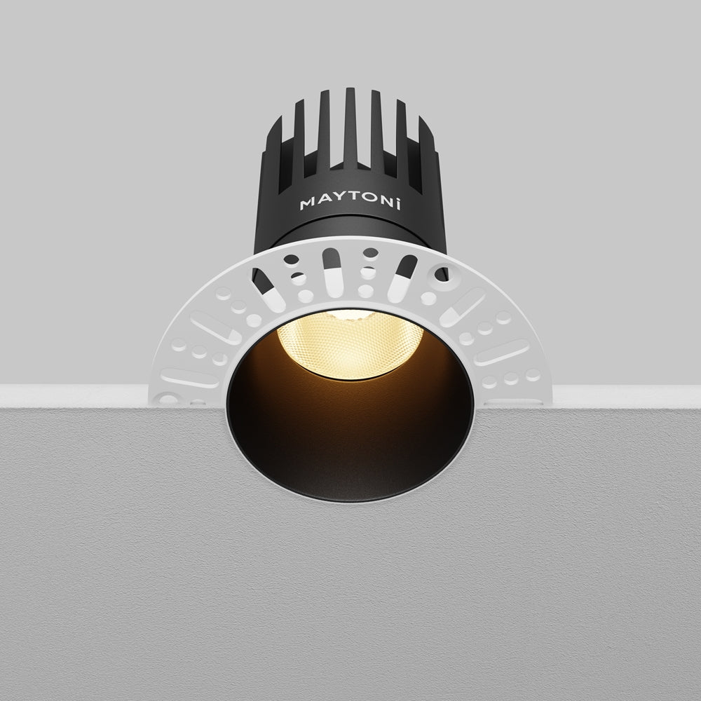 Maytoni downlight Dip LED 50° – wpuszczana oprawa okrągła w kolorze czarnym