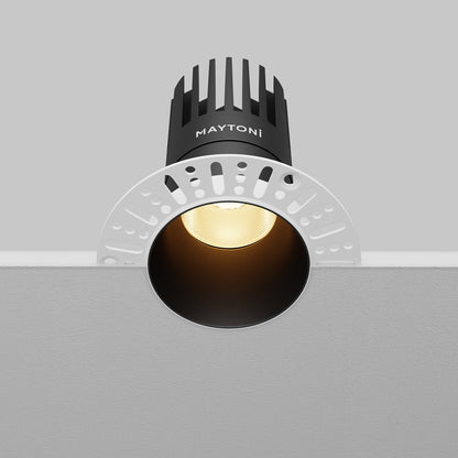 Maytoni downlight Dip LED 50° – wpuszczana oprawa okrągła w kolorze czarnym