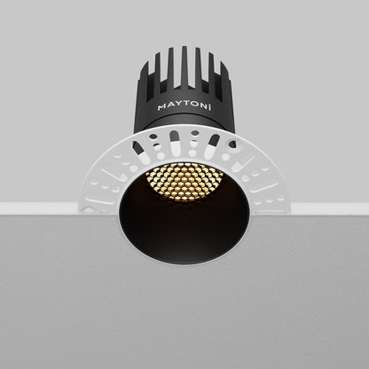 Maytoni downlight Dip LED 50° – wpuszczana oprawa okrągła w kolorze czarnym