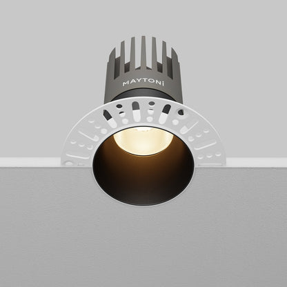 Maytoni downlight Dip LED 50° – wpuszczana oprawa okrągła w kolorze czarnym
