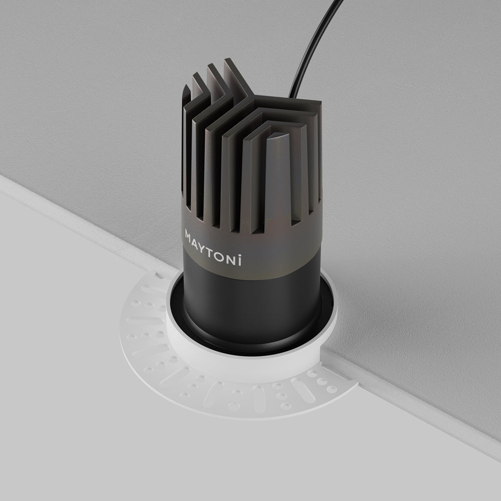 Maytoni downlight Dip LED 50° – wpuszczana oprawa okrągła w kolorze czarnym