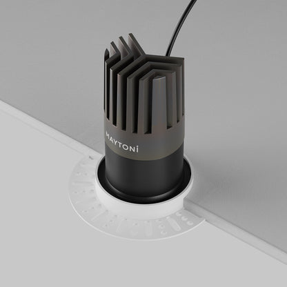 Maytoni downlight Dip LED 50° – wpuszczana oprawa okrągła w kolorze czarnym