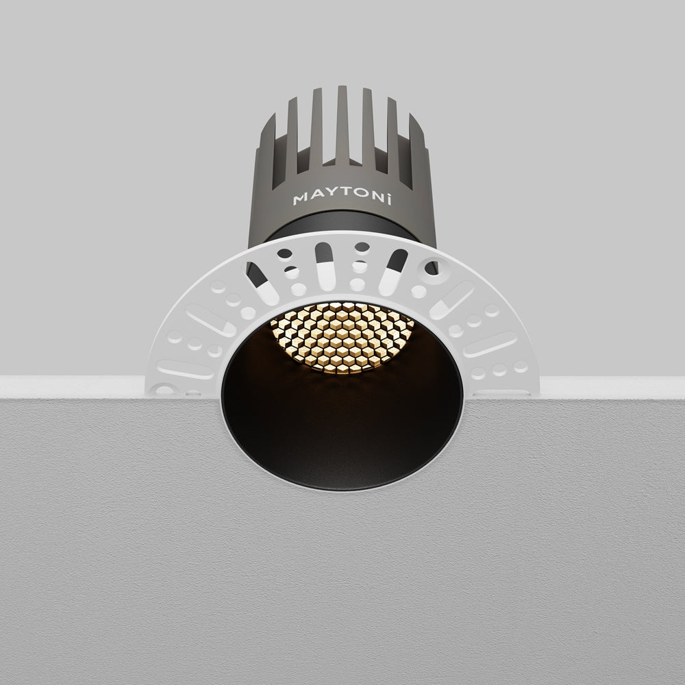 Maytoni downlight Dip LED 50° – wpuszczana oprawa okrągła w kolorze czarnym