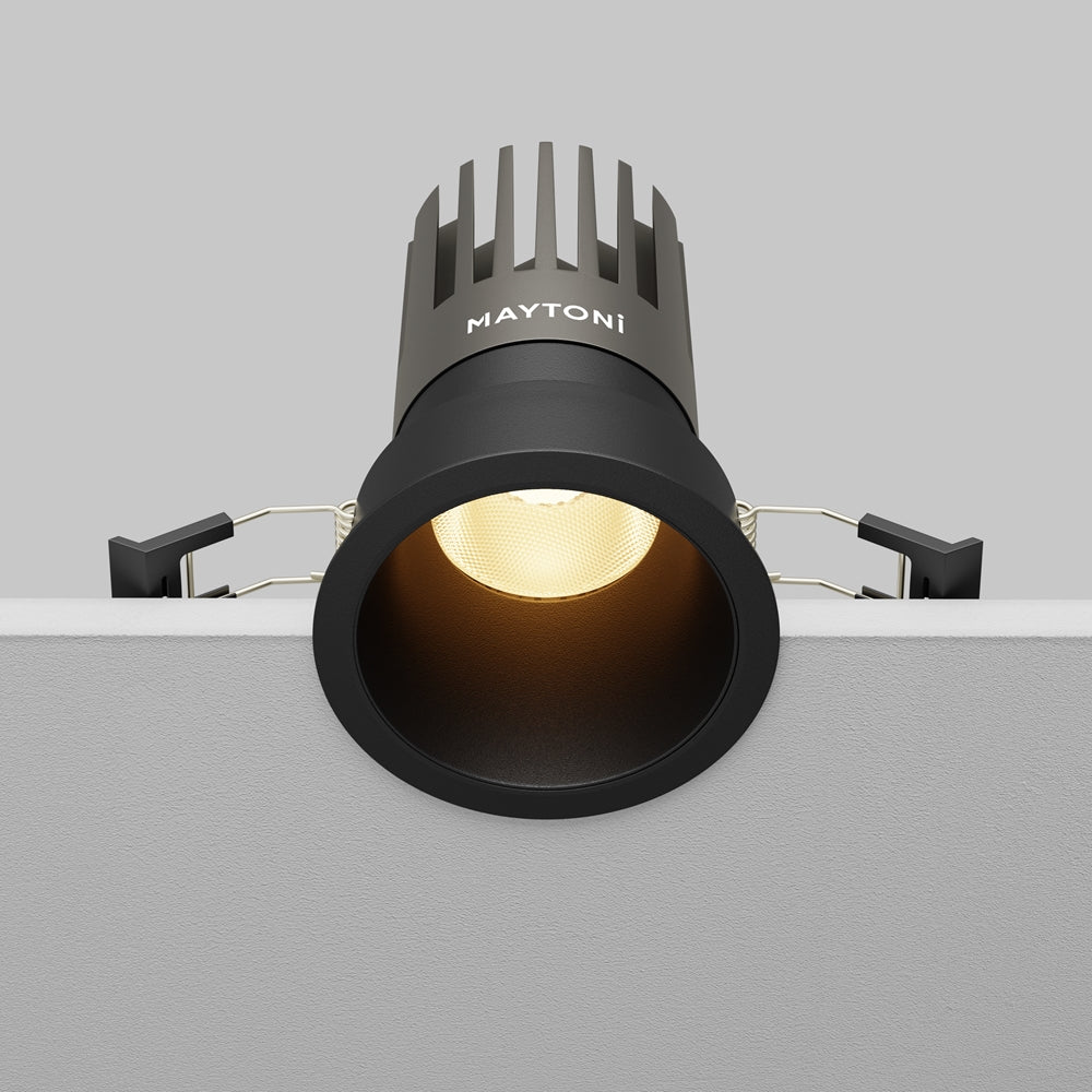 Maytoni downlight Dip LED 50° – wpuszczana oprawa okrągła w kolorze czarnym