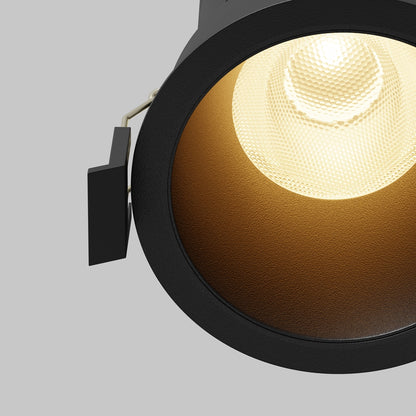 Maytoni downlight Dip LED 50° – wpuszczana oprawa okrągła w kolorze czarnym