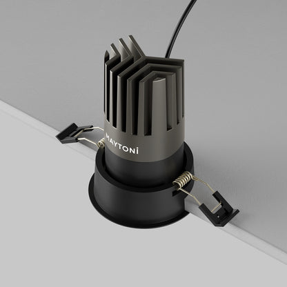Maytoni downlight Dip LED 50° – wpuszczana oprawa okrągła w kolorze czarnym