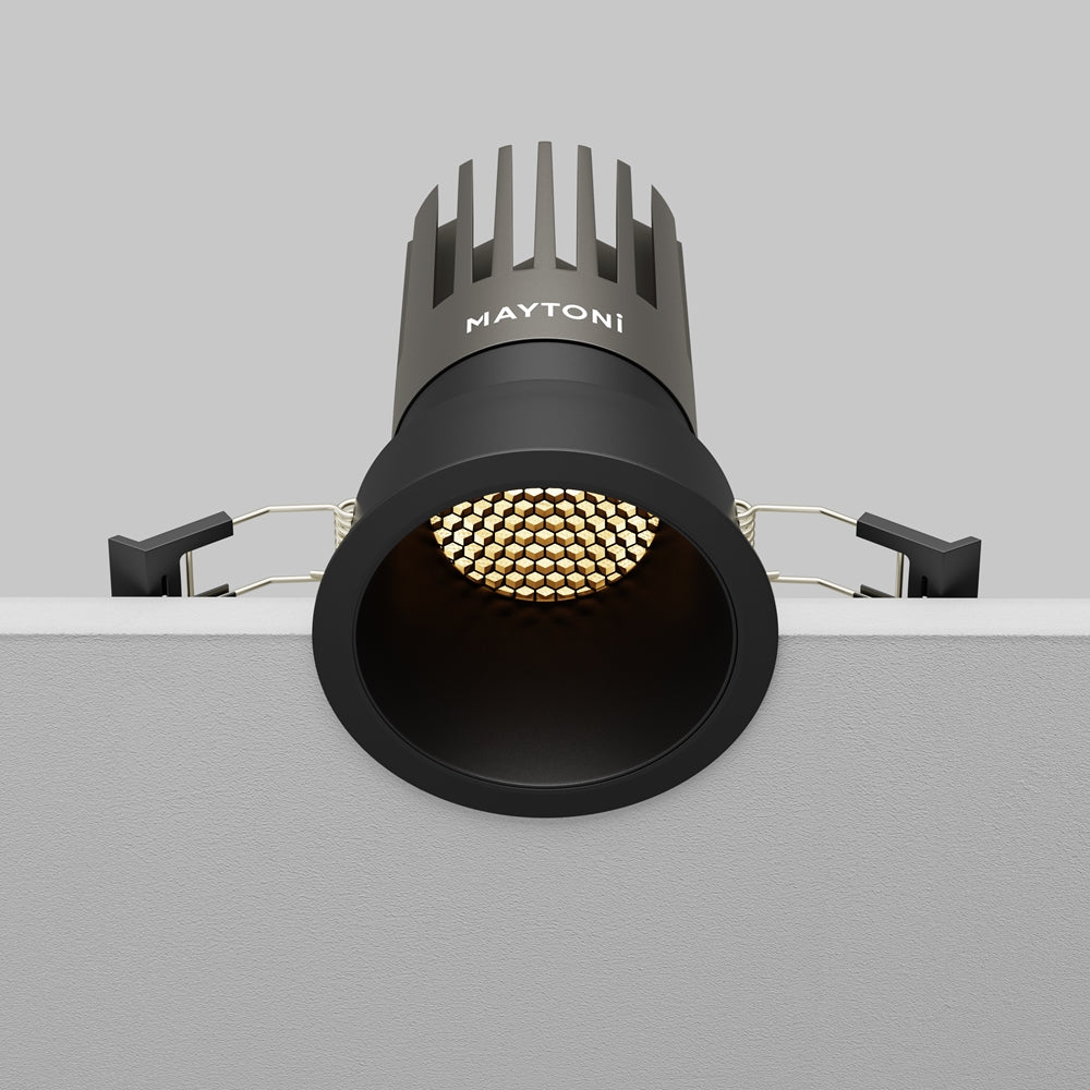 Maytoni downlight Dip LED 50° – wpuszczana oprawa okrągła w kolorze czarnym