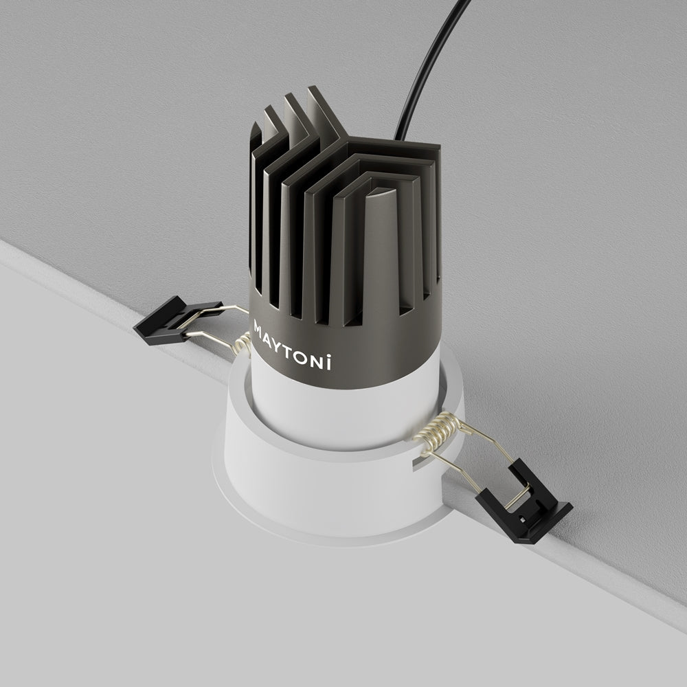 Maytoni downlight Dip LED 50° – wpuszczana oprawa okrągła w kolorze białym