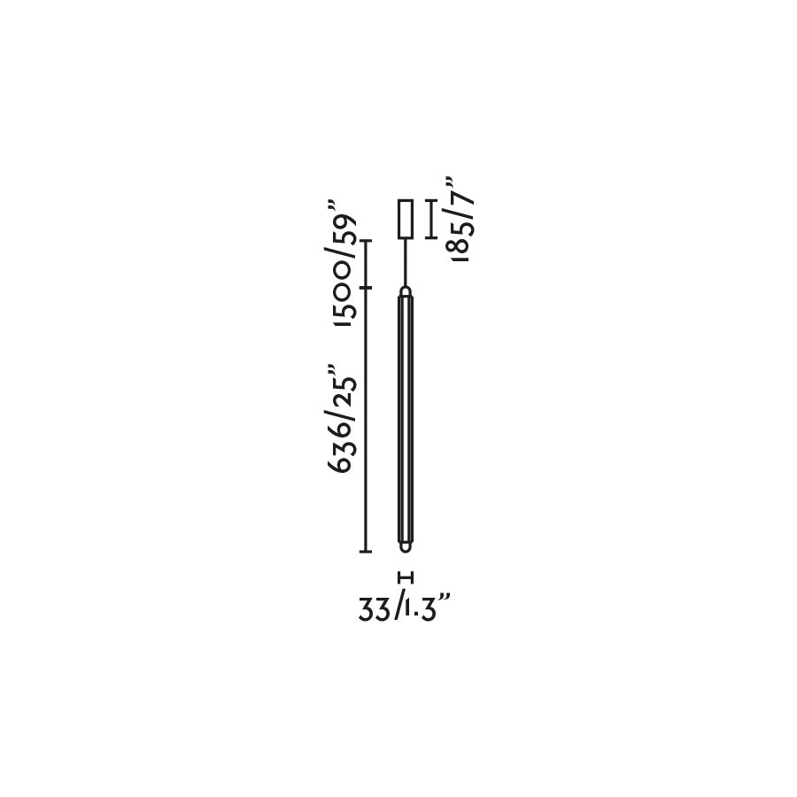 Faro Lumina LED 1L závěsné svítidlo vertikální