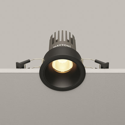 Maytoni downlight Dip LED 50° – wpuszczana oprawa okrągła w kolorze czarnym