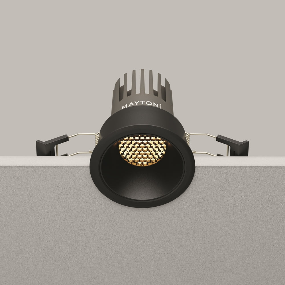 Maytoni downlight Dip LED 50° – wpuszczana oprawa okrągła w kolorze czarnym