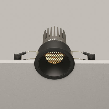 Maytoni downlight Dip LED 50° – wpuszczana oprawa okrągła w kolorze czarnym