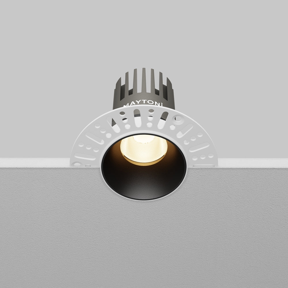 Maytoni downlight Dip LED 50° – wpuszczana oprawa okrągła w kolorze czarnym