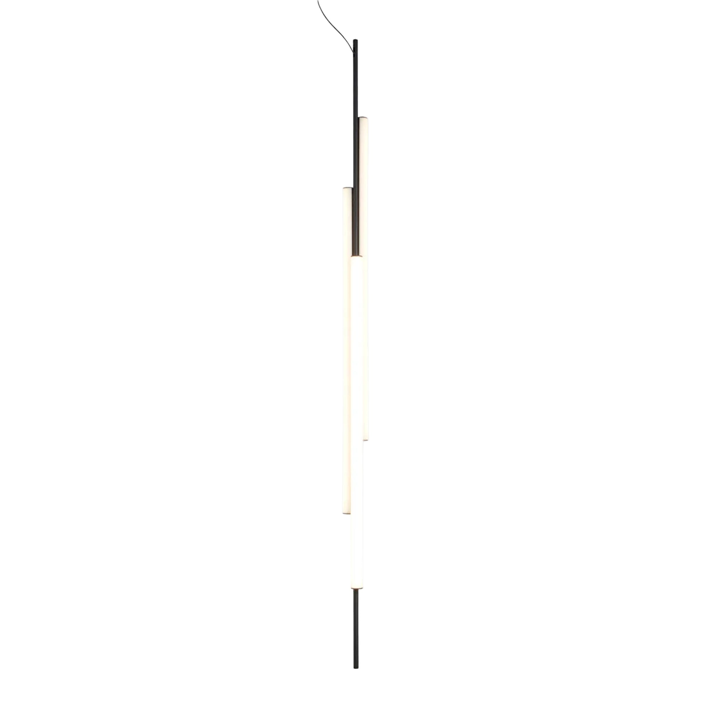 Marset Ambrosia V3 LED – czarna, wpuszczana, wisząca lampa pionowa