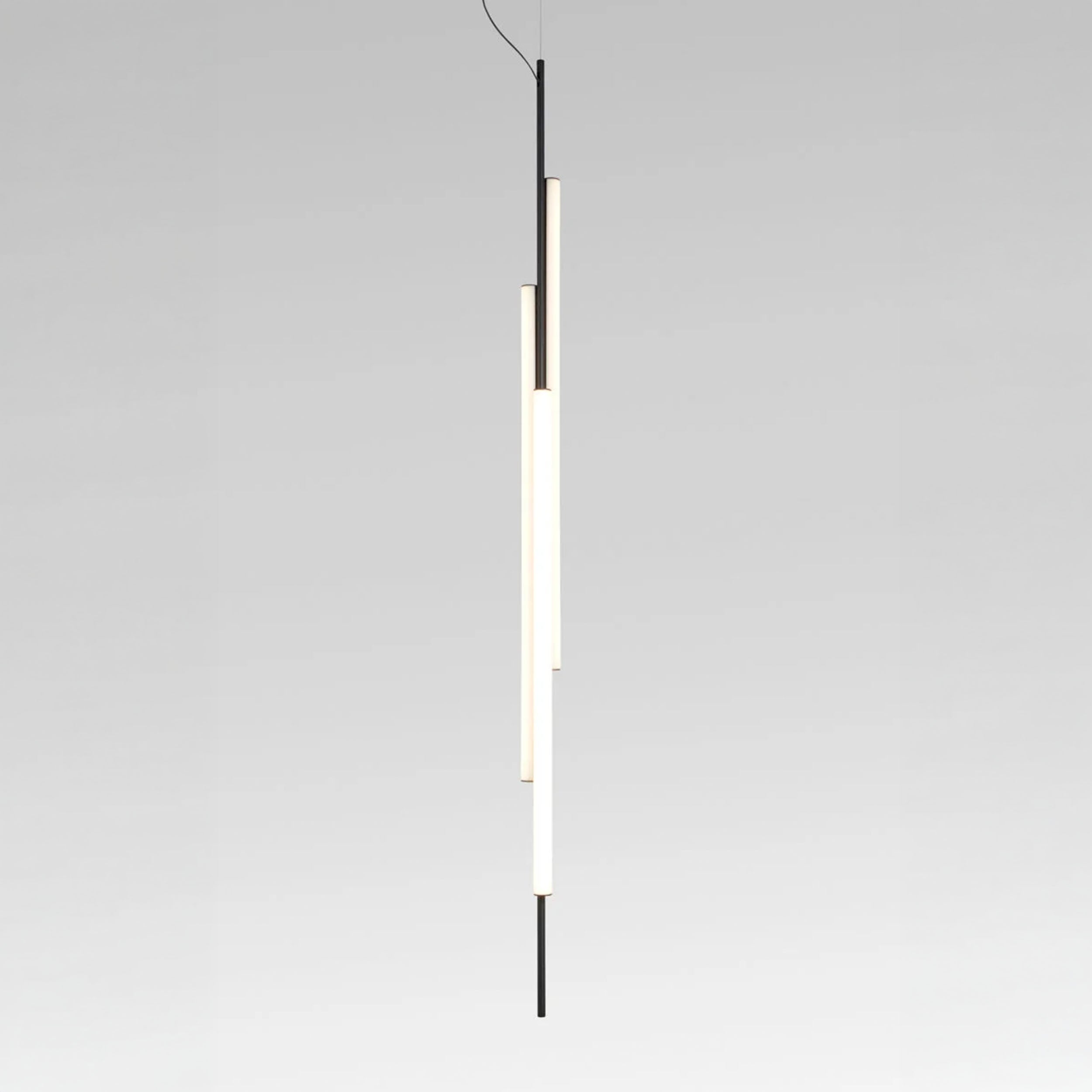 Marset Ambrosia V3 LED – czarna, wpuszczana, wisząca lampa pionowa