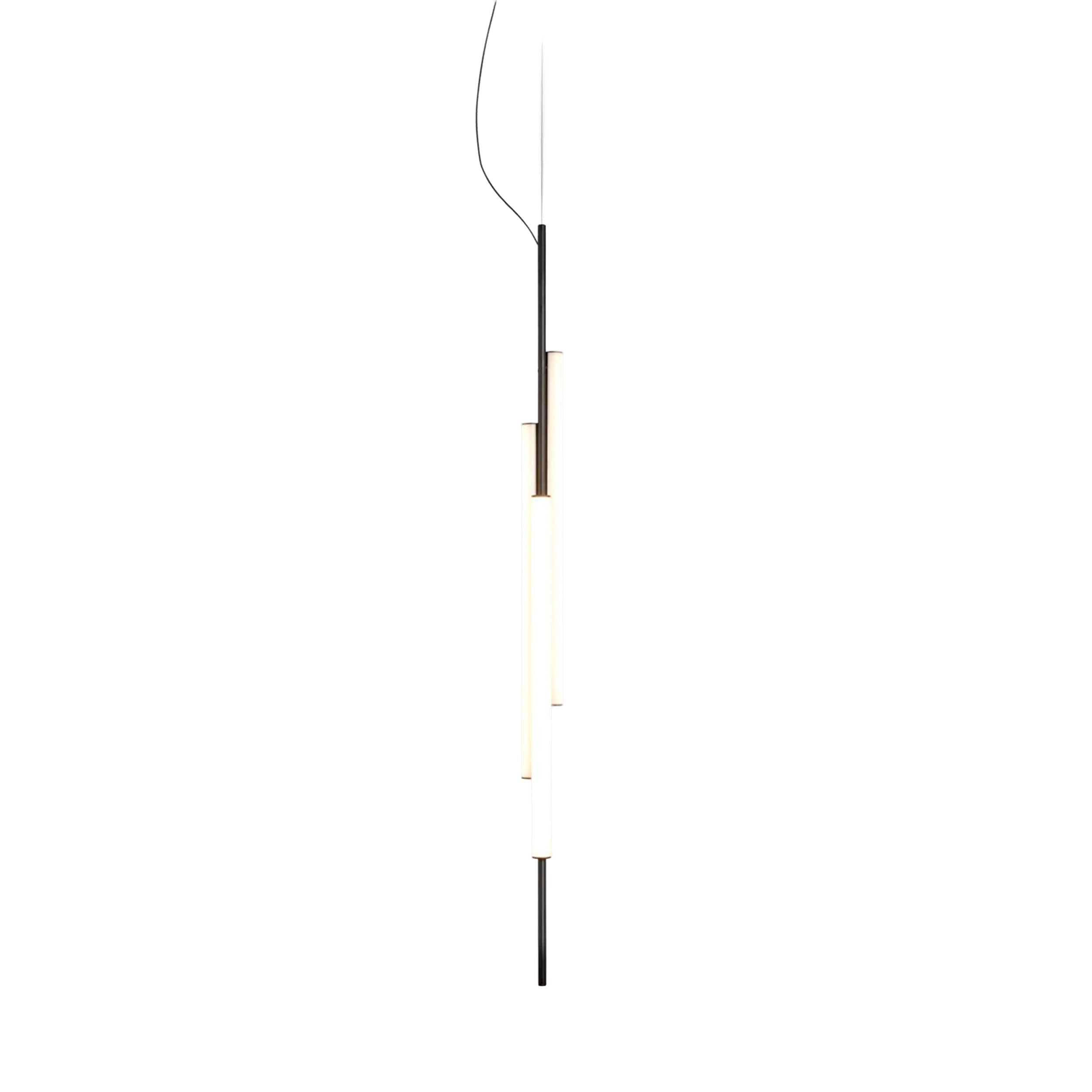 Marset Ambrosia V3 LED – czarna, wpuszczana, wisząca lampa pionowa