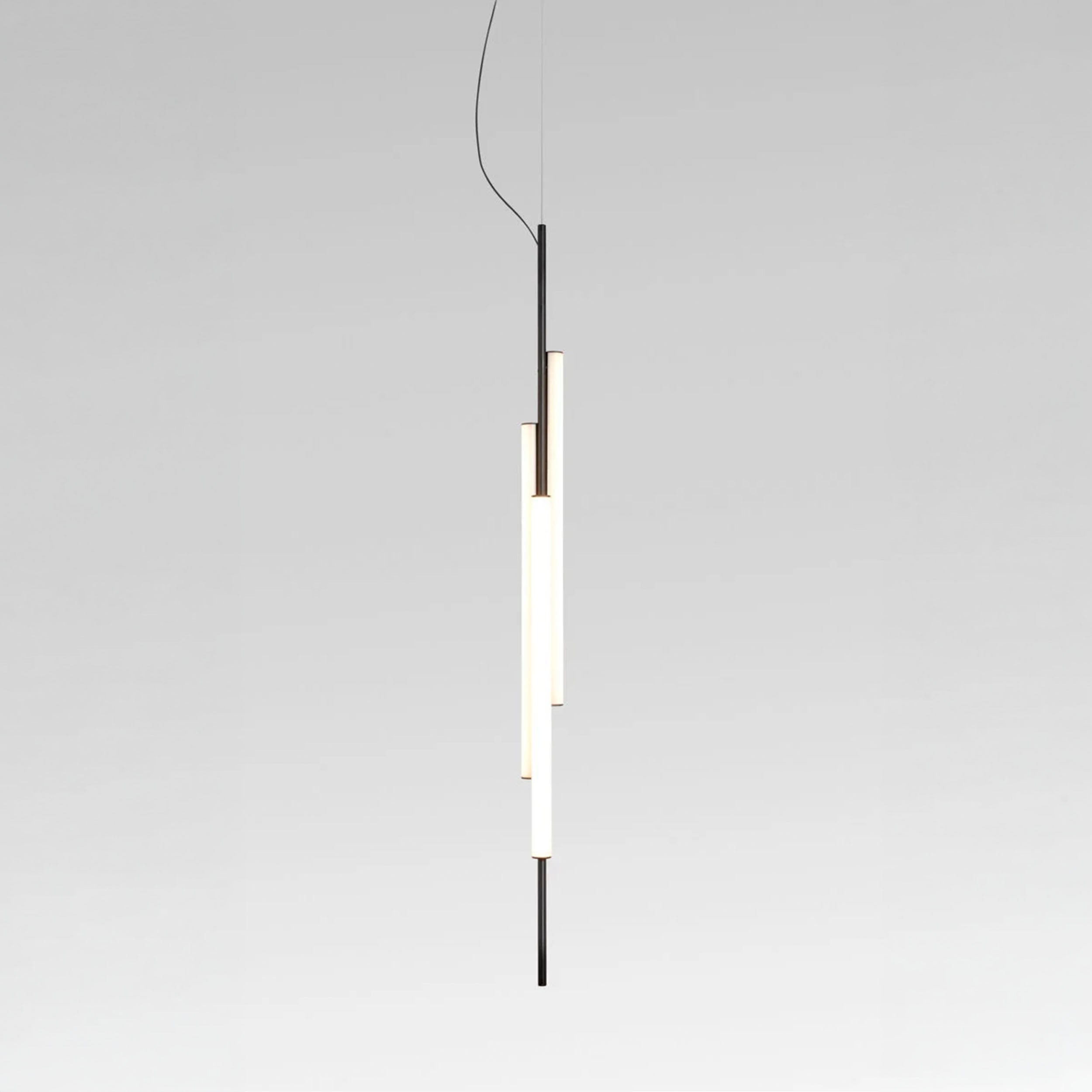 Marset Ambrosia V3 LED – czarna, wpuszczana, wisząca lampa pionowa
