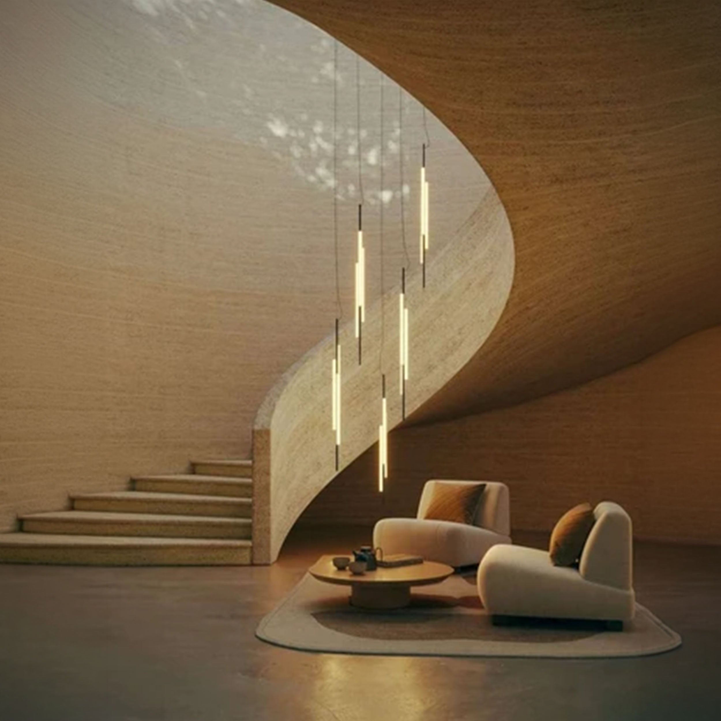 Marset Ambrosia V3 LED – czarna, wpuszczana, wisząca lampa pionowa