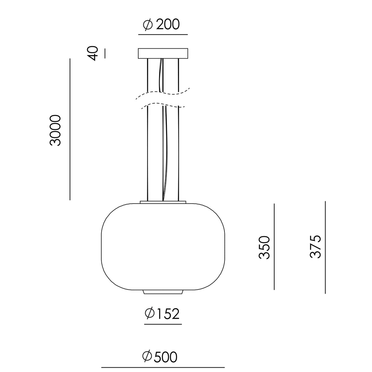Lampa wisząca LED Aromas Bygos