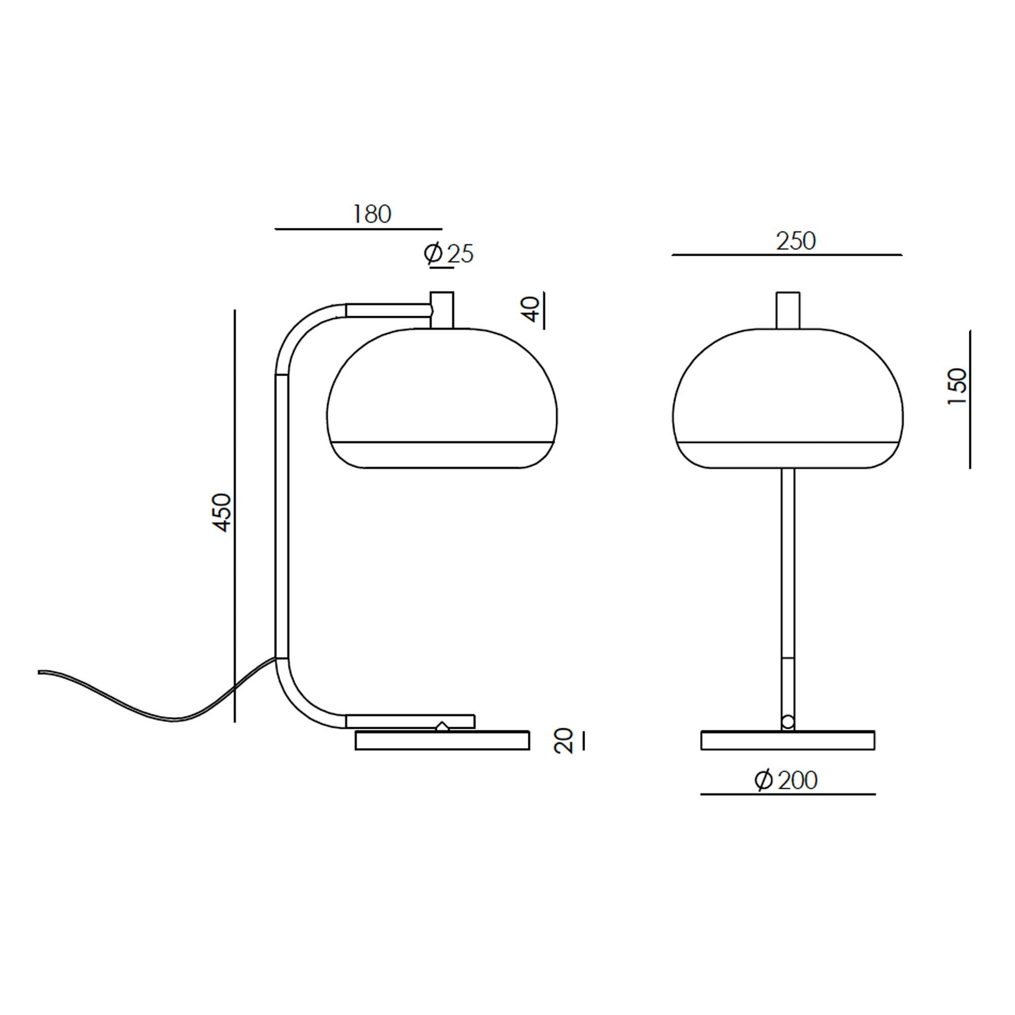 Aromas Cloud G9 stolní svítidlo