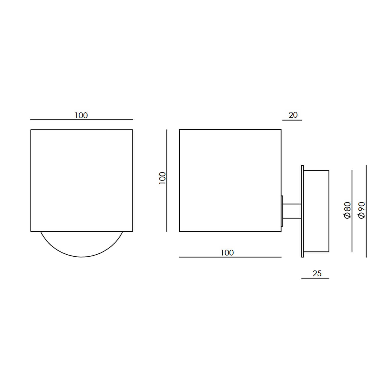 Aromas Cubic G9 nástěnné alabastrové svítidlo