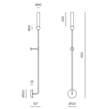 Aromas Delie L G9 nástěnné svítidlo