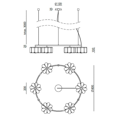 Aromas Flow G9 závěsný lustr