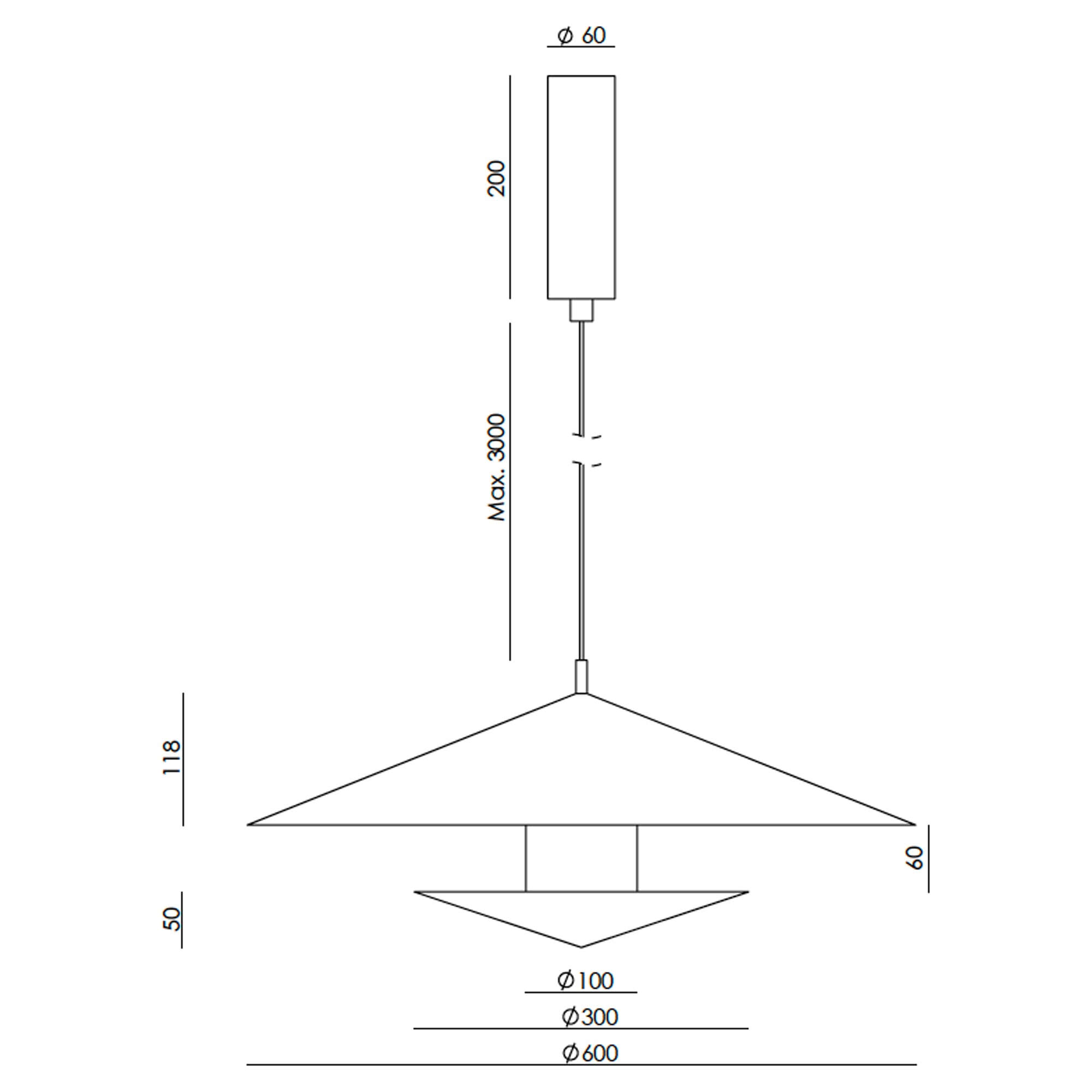 Aromas Gehit LED závěsné svítidlo