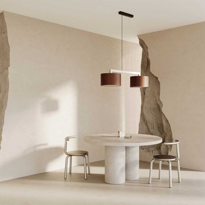 Aromas Rems E27 závěsné kožené svítidlo