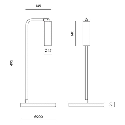 Aromas Tura LED stolní svítidlo