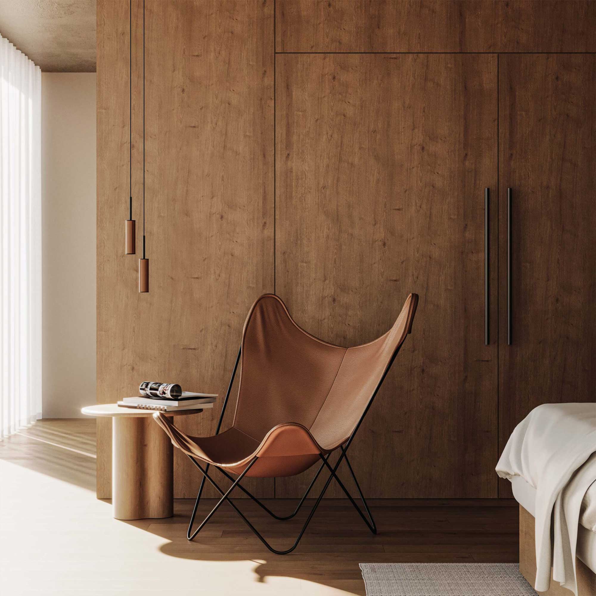 Aromas Tura LED závěsné kožené svítidlo