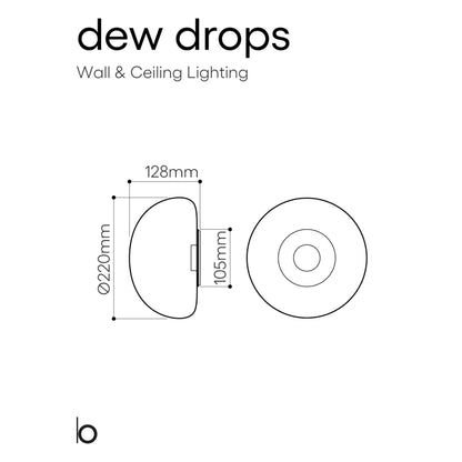 Bomma Dew Drops LED skleněné přisazené svítidlo