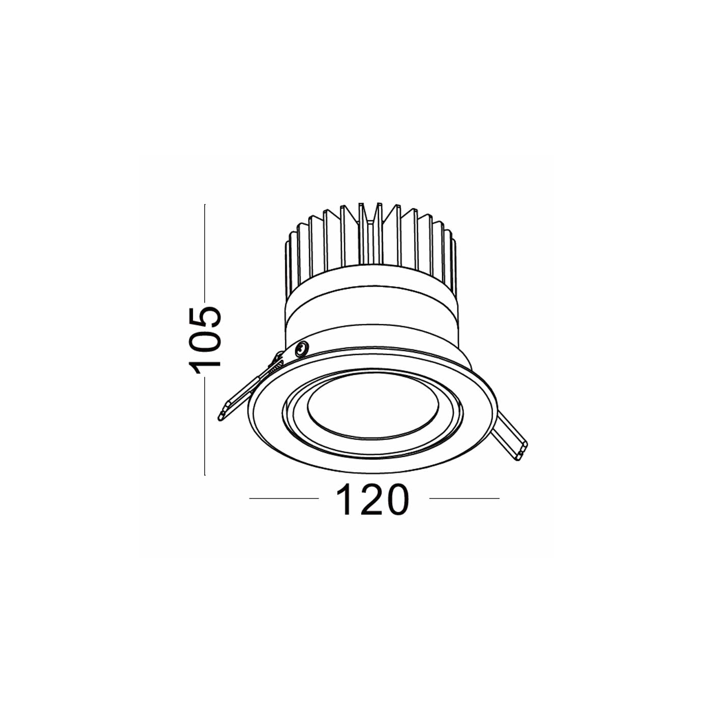 Tony LED zápustné venkovní svítidlo IP65 Ra>90 náklopné
