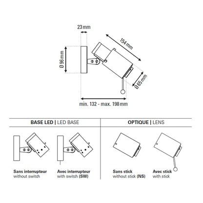 DCW éditions Biny Spot LED bodové svítidlo