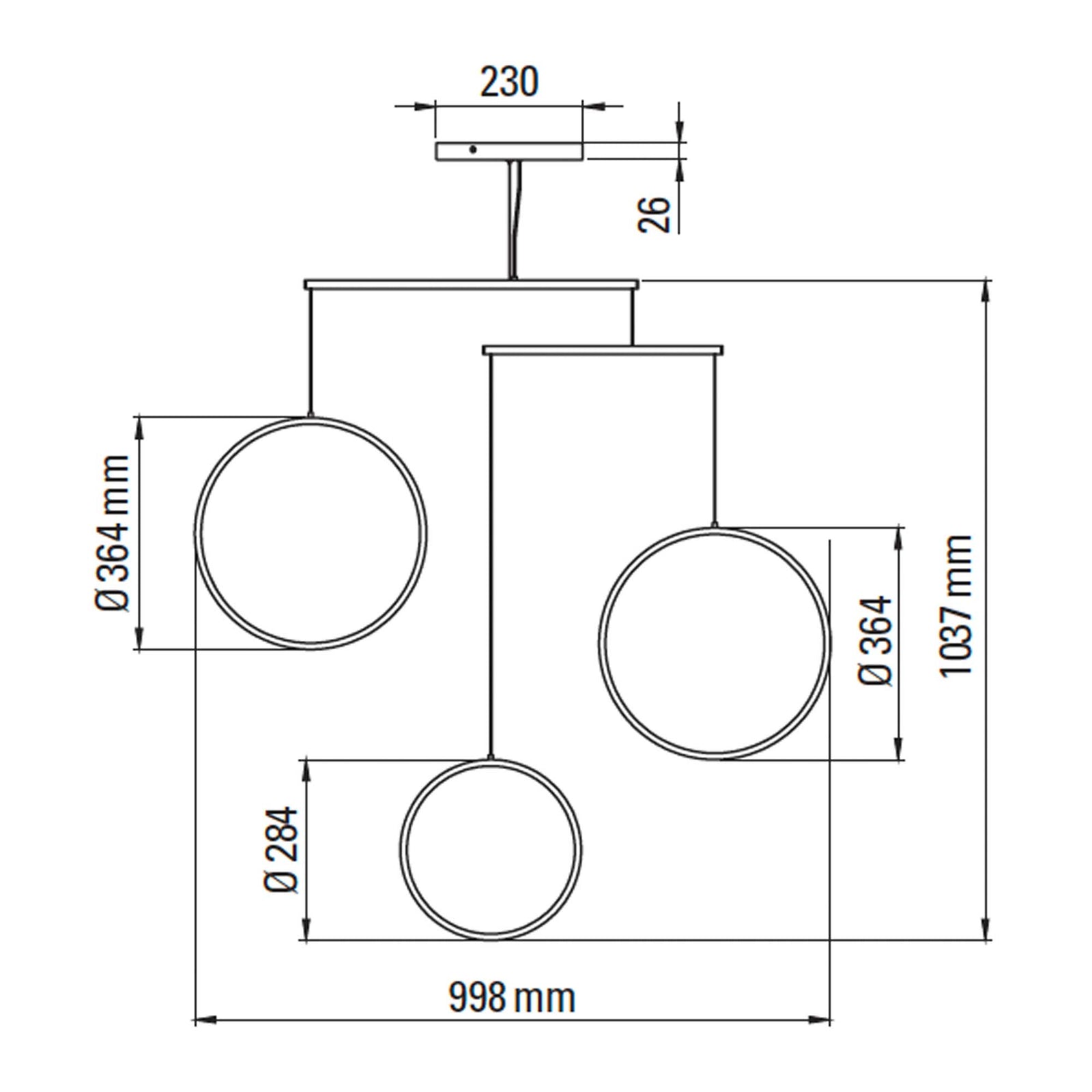 Oprawa wisząca LED DCW éditions Focus