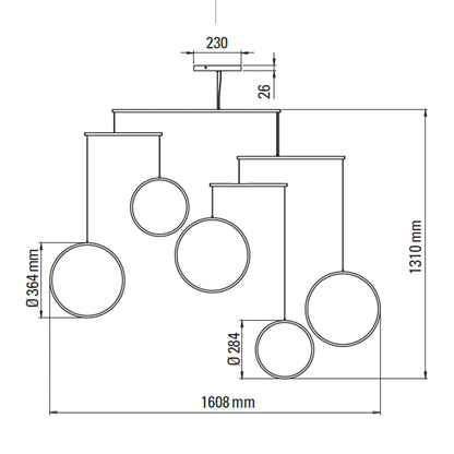 DCW éditions Focus LED závěsné svítidlo