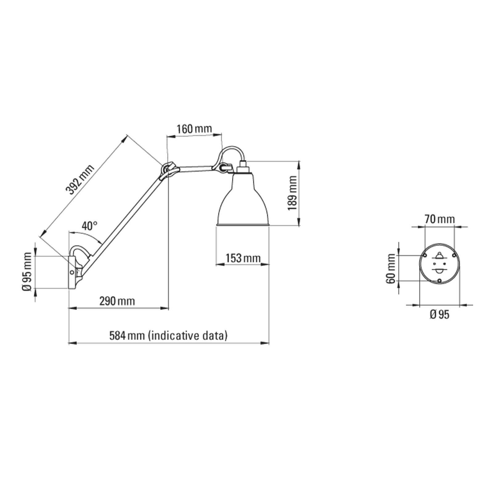 DCW éditions Lampe Gras N°122 E27 lampa łazienkowa IP44