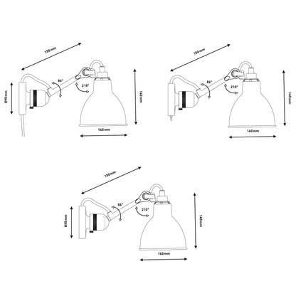 DCW éditions Lampe Gras N°304 E14 nástěnné svítidlo černé