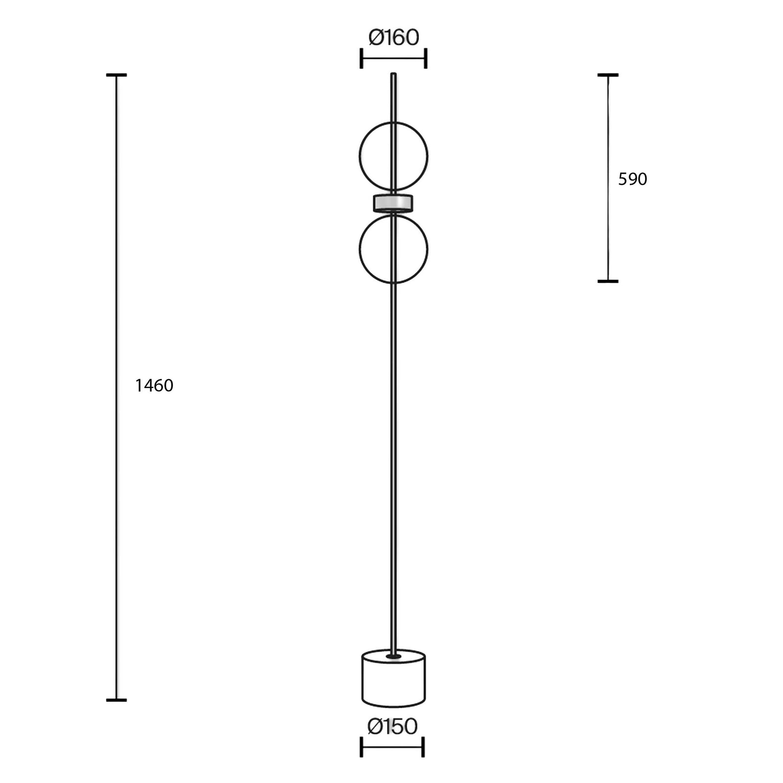 Lampa stojąca LED Maytoni Double Moon
